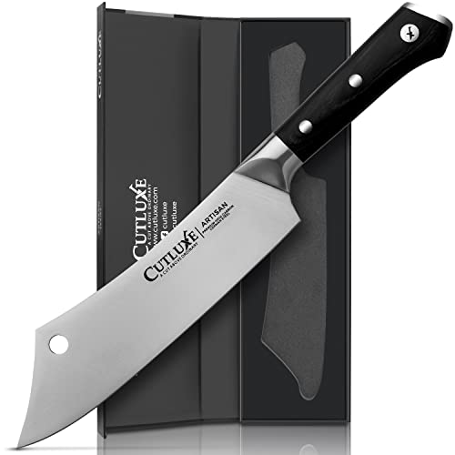 Cutluxe Chef Cleaver Hybrid Knife 8 Razor Sharp Kitchen Knife Full 
