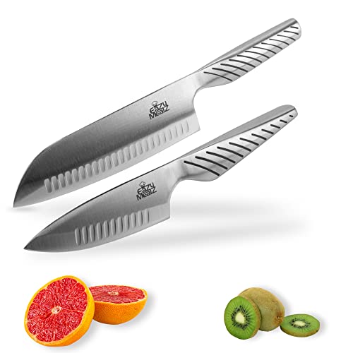 Eazy Mealz Super Max Sharpness 2 Piece Knife Set Stainless Steel Non Slip 