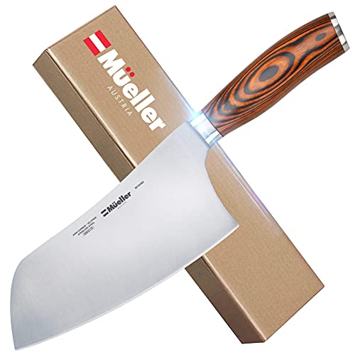 Mueller 7 Inch Cleaver Knife Vegetable Meat Chinese Chefs Knife German 1 