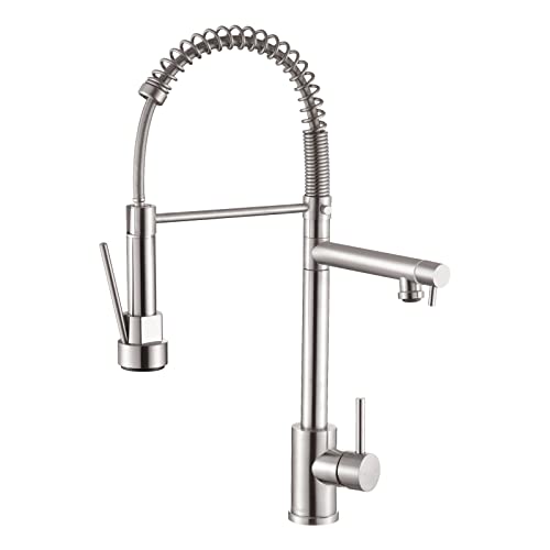 Appaso Commercial Pre Rinse Kitchen Faucet High Arc Kitchen Sink Faucet With 1 