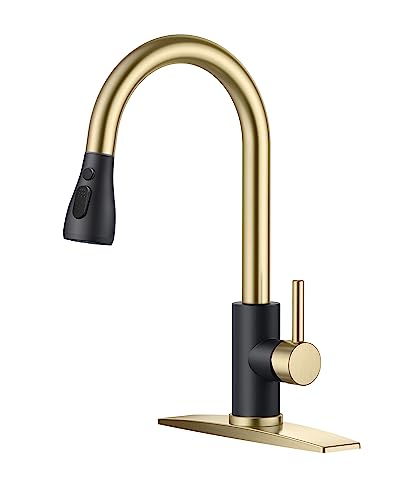 Best High Powered Black And Gold Kitchen Faucet