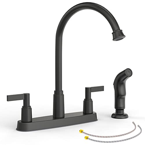 Gowin Kitchen Faucet With Sprayerblack Kitchen Faucet High Arc 2 Handle 