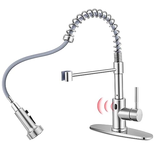 Homikit Touchless Kitchen Sink Faucet With Pull Down Sprayer Automatic 