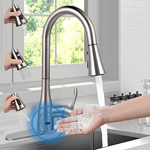 Motion Sensor Automatic Kitchen Faucet Touchless Monbar Pull Down Single 