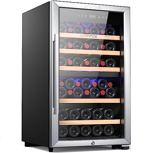 Untomax 52 Bottles Wine Fridge Dual Zonewine Cooler Refrigerator 6 