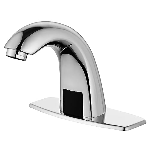 Automatic Touchless Bathroom Sink Faucet Hands Free Bathroom Tap With Deck 